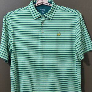 Masters Tech Augusta National Multi Green Stripe Golf Polo Men's SIZE XL